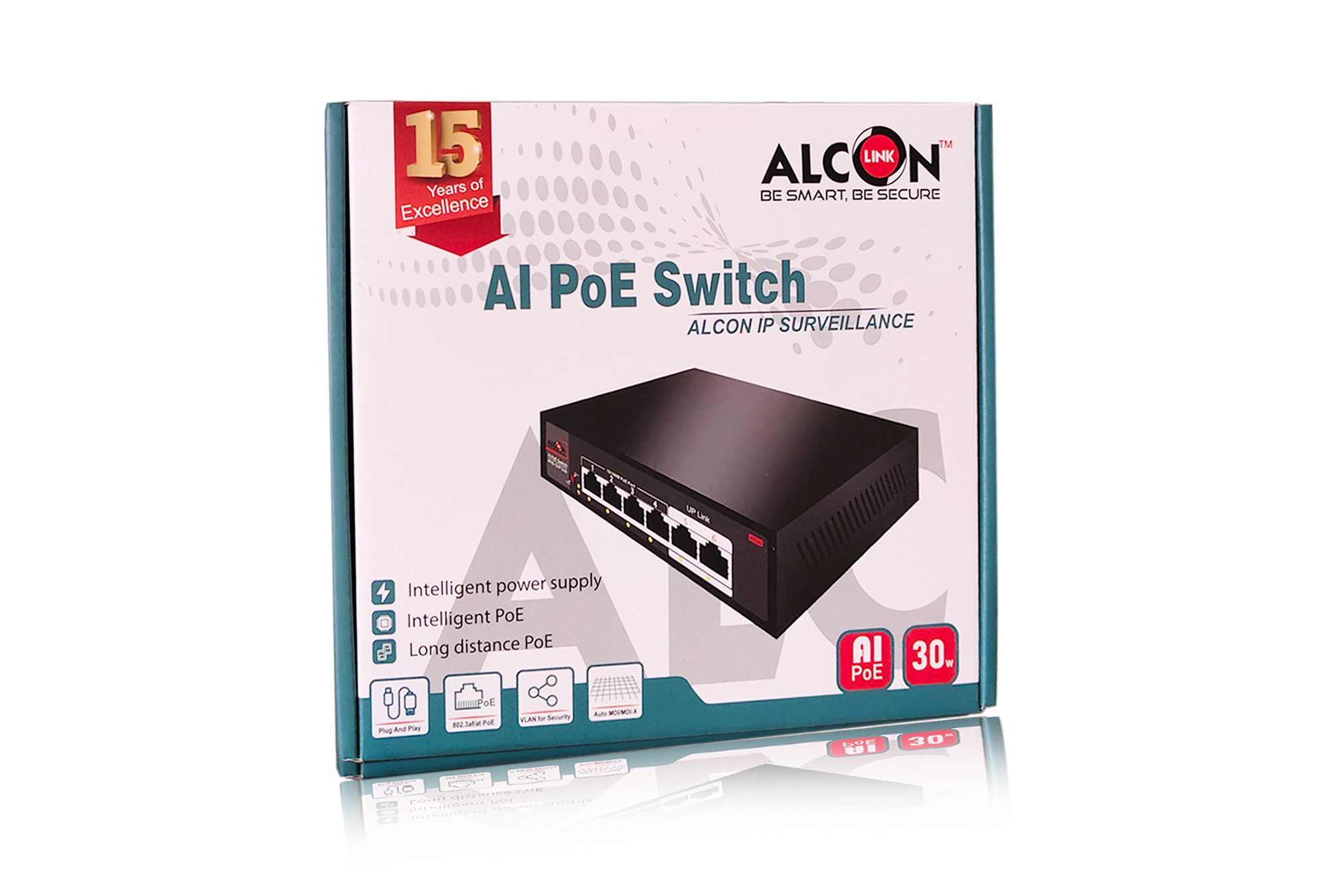 4Port POE+ 2* Port Fast Ethernet 250m Long Distance Desktop Switch